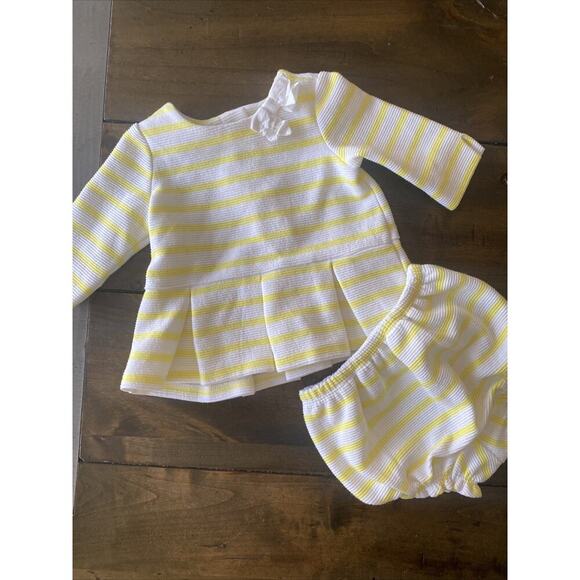 Janie and Jack 3-6 months Yellow Striped‎ Two Piece Set Summer - Picture 1 of 6